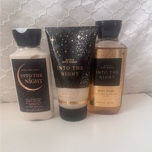 Bath & Body Works Into The Night Shower Set Body Wash Body Scrub And Body Cream
